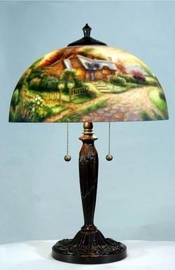 Thomas kinkade rd161381l hand painted table lamp a
