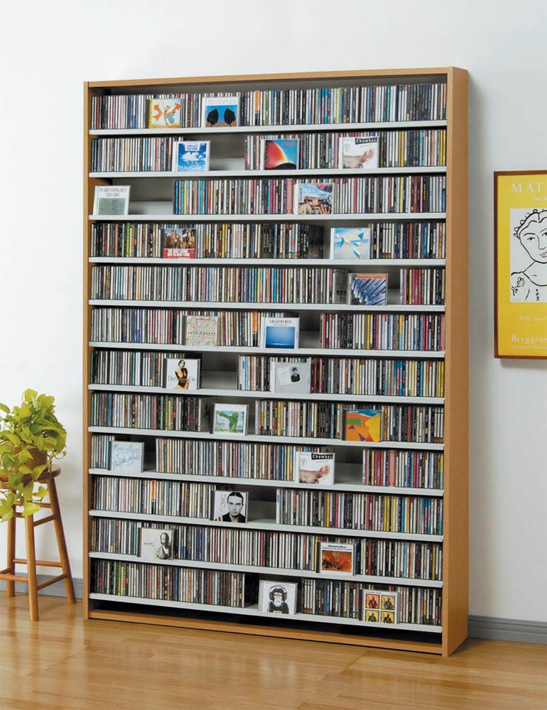 Woodstory cd rack cd storage rack dvd racks cd dvd