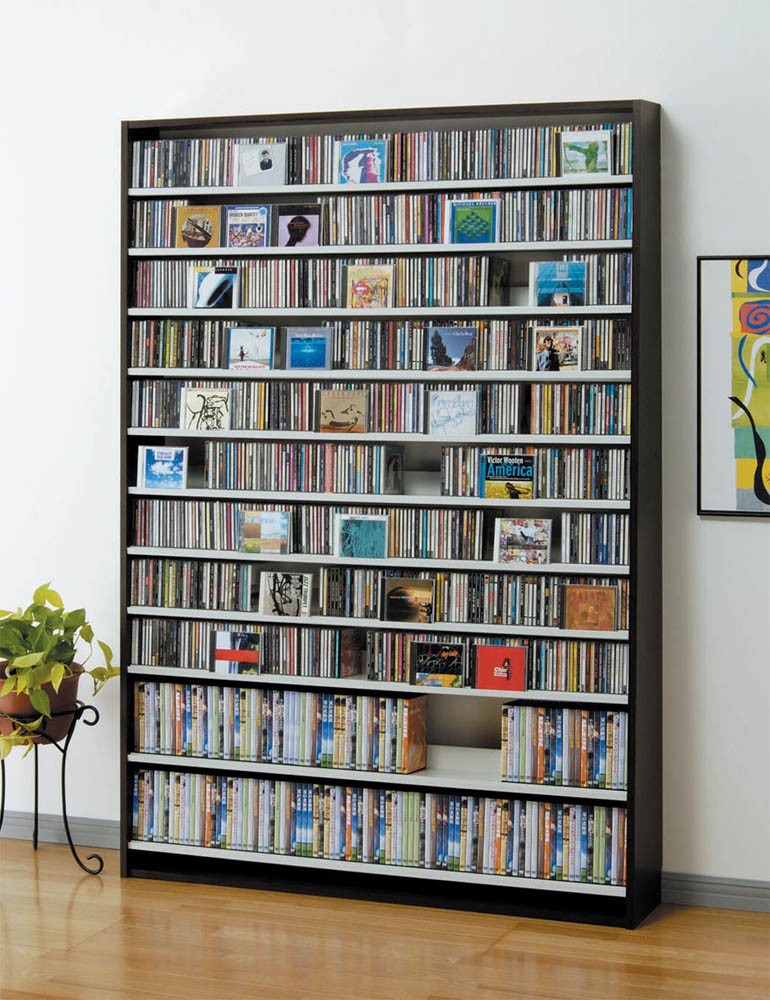 Woodstory cd rack cd storage rack dvd racks cd dvd