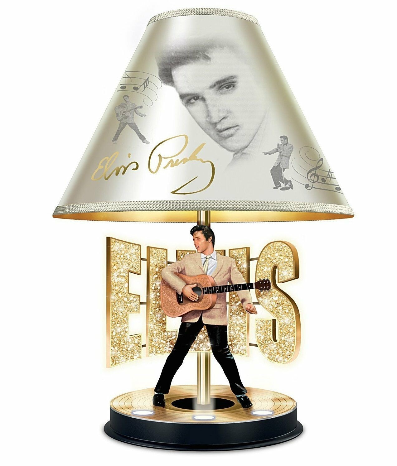 Bradford exchange elvis presley golden legend lamp with