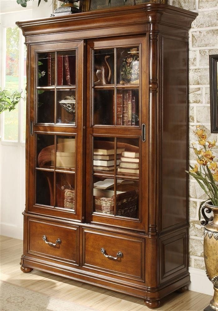 Bristol court bookcase cherry bookcase with 1