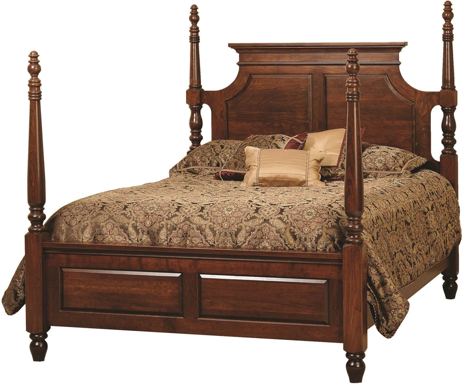 Classic Amish Four Poster Oxford Wooden Bed