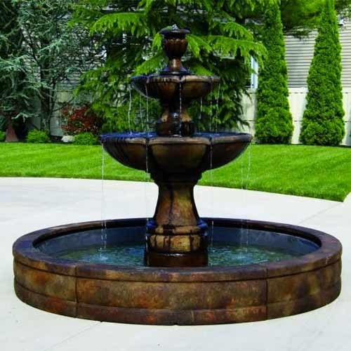 Fiberglass fountain pool basin system 6 or 8