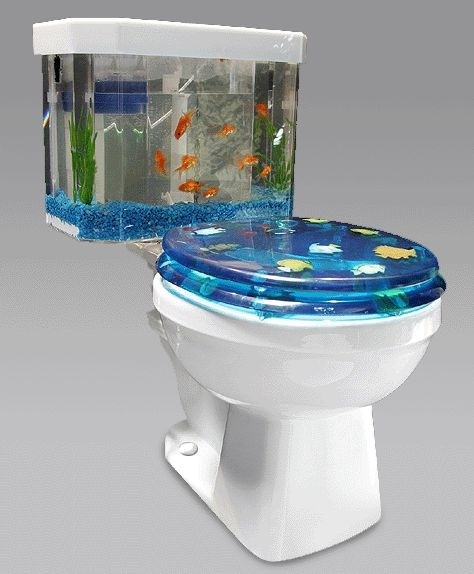 Fish tank toilet gearfuse