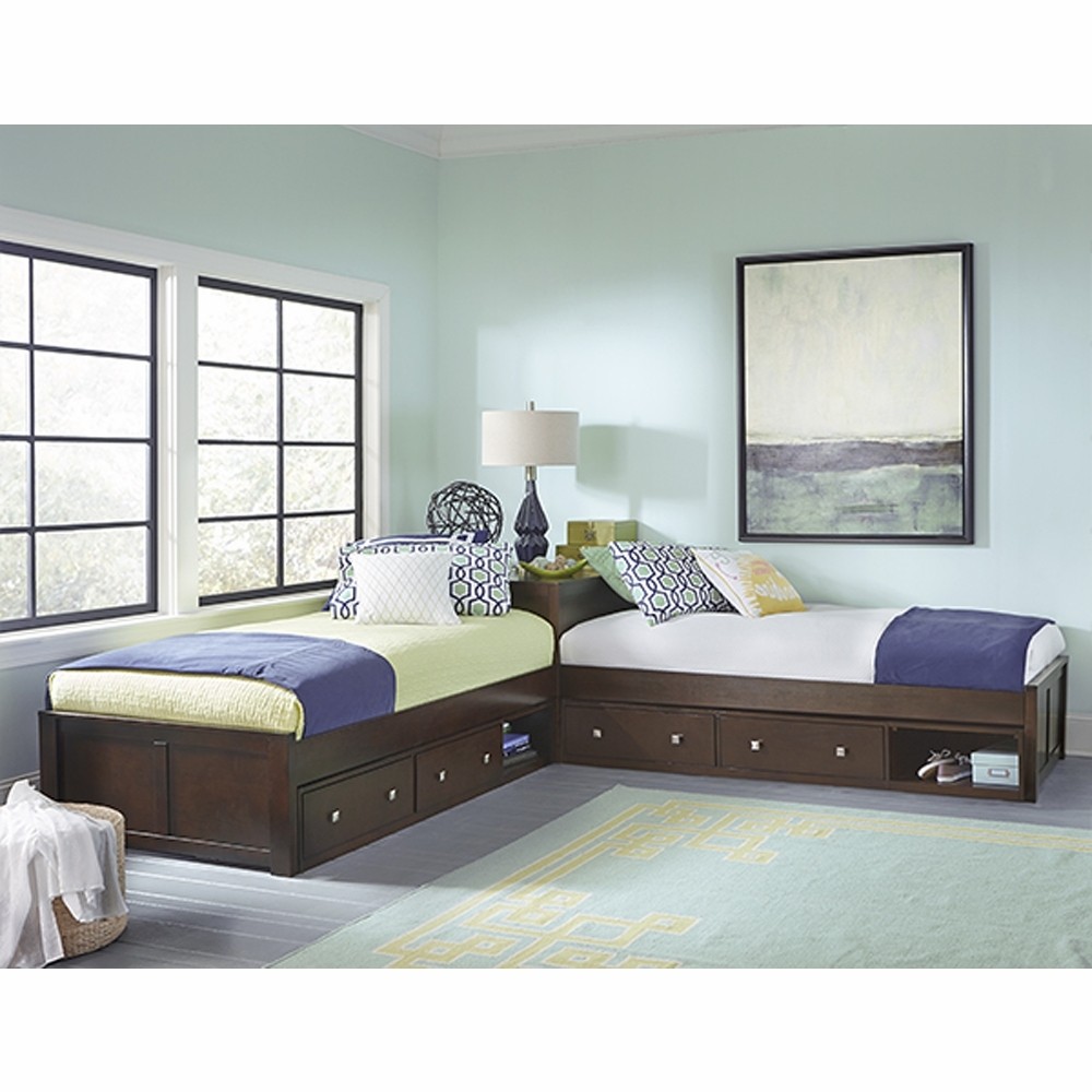 Hillsdale kids pulse l shaped bed with double storage 1