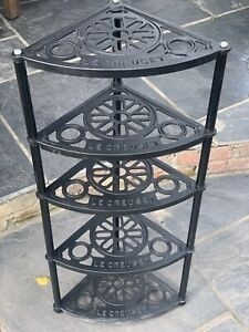 Le creuset black cast iron five tier saucepan pot pan