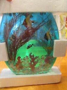 New fish aquarium acrylic oval shaped toilet seat blue