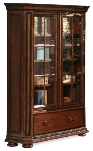 Riverside cantata windowpane bookcase with doors