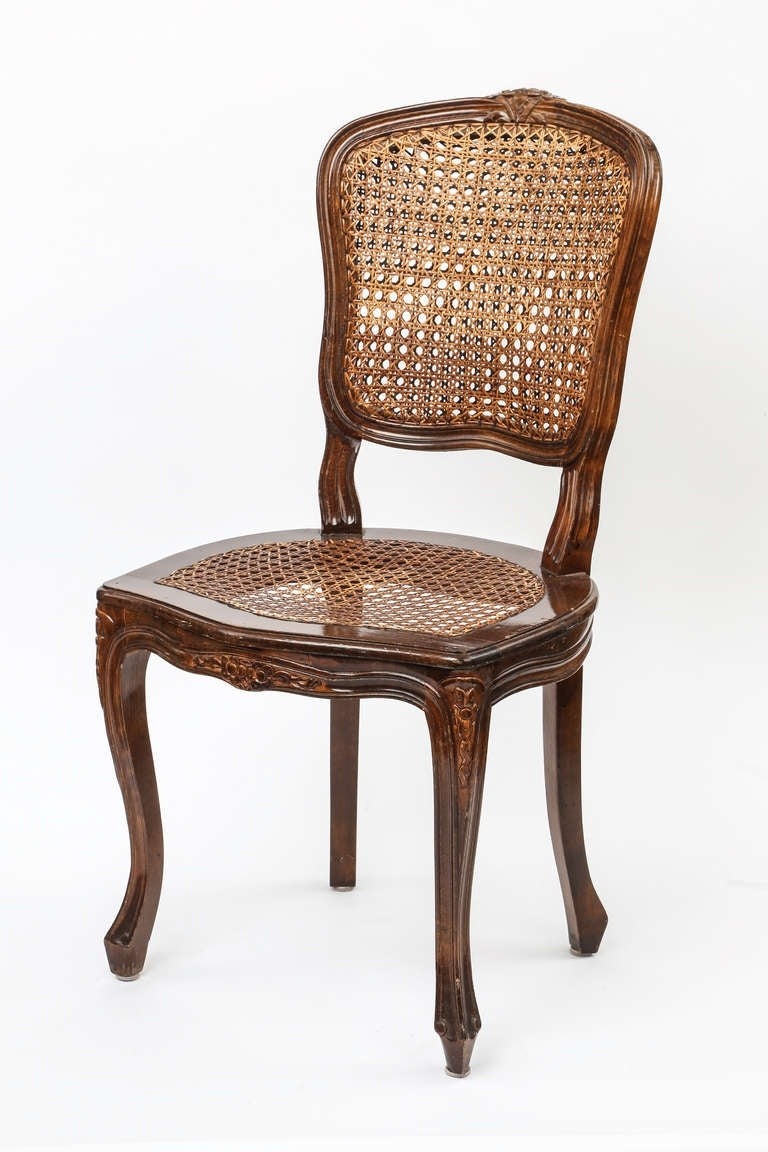 Set of 4 country french cane chairs at 1stdibs