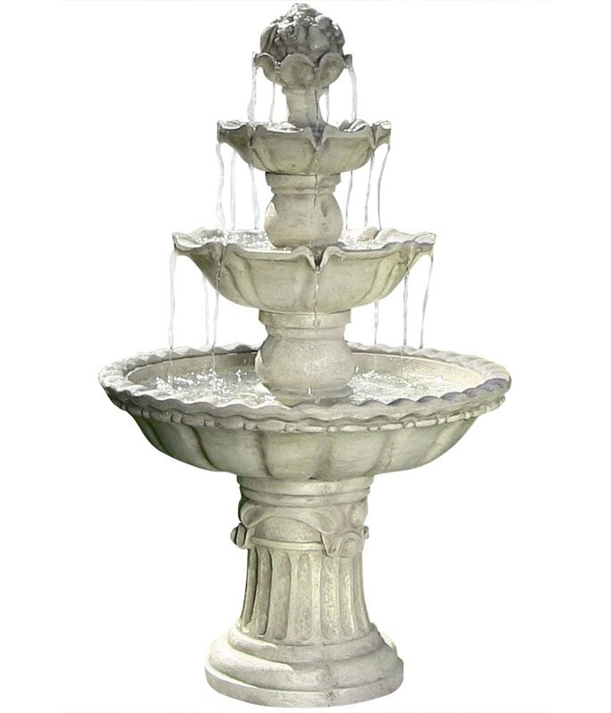 Sol 72 outdoor montclair fiberglass 4 tier electric water
