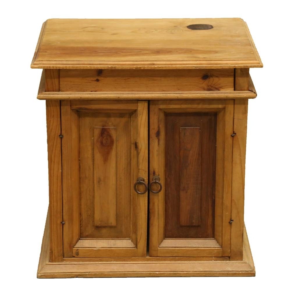 Southwestern style pine side table ebth