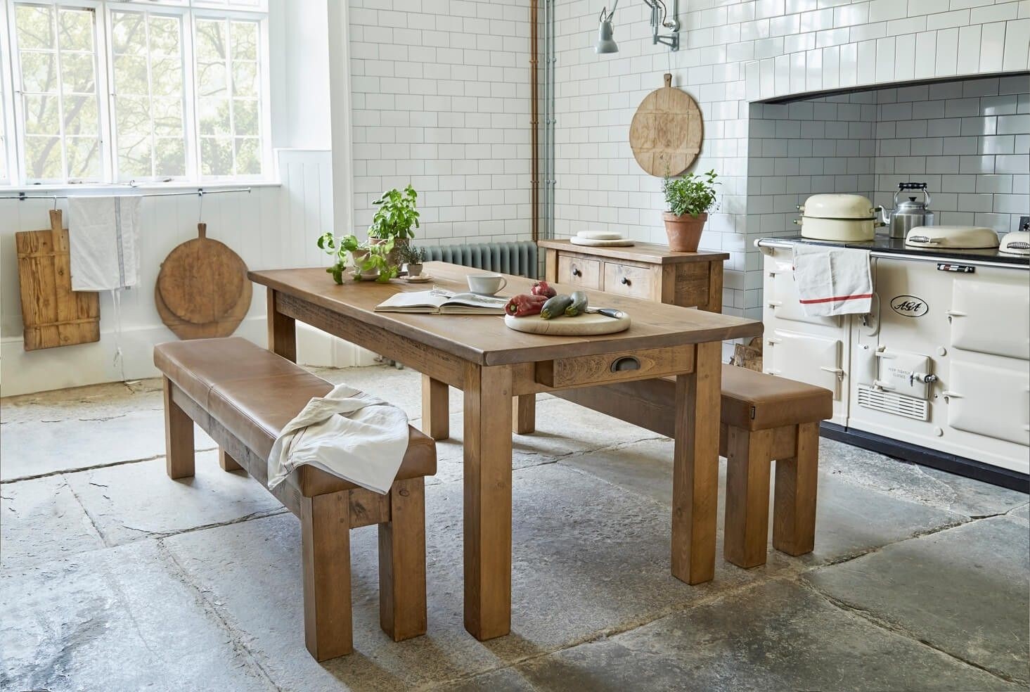 The millers farmhouse plank table dining table with
