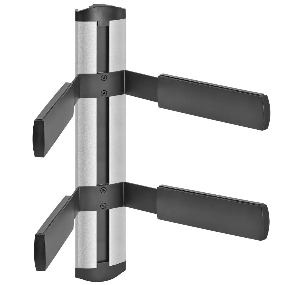 Universal adjustable two shelf dvd set top box wall mount