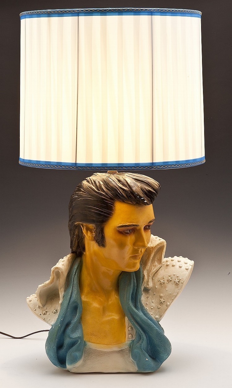Vintage elvis presley bust lamp
