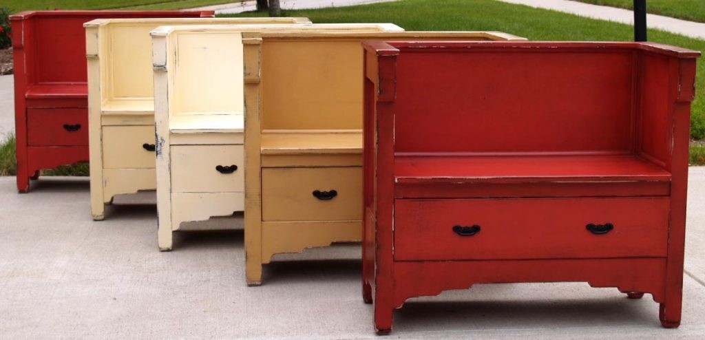 Vintage entry bench shanty 2 chic
