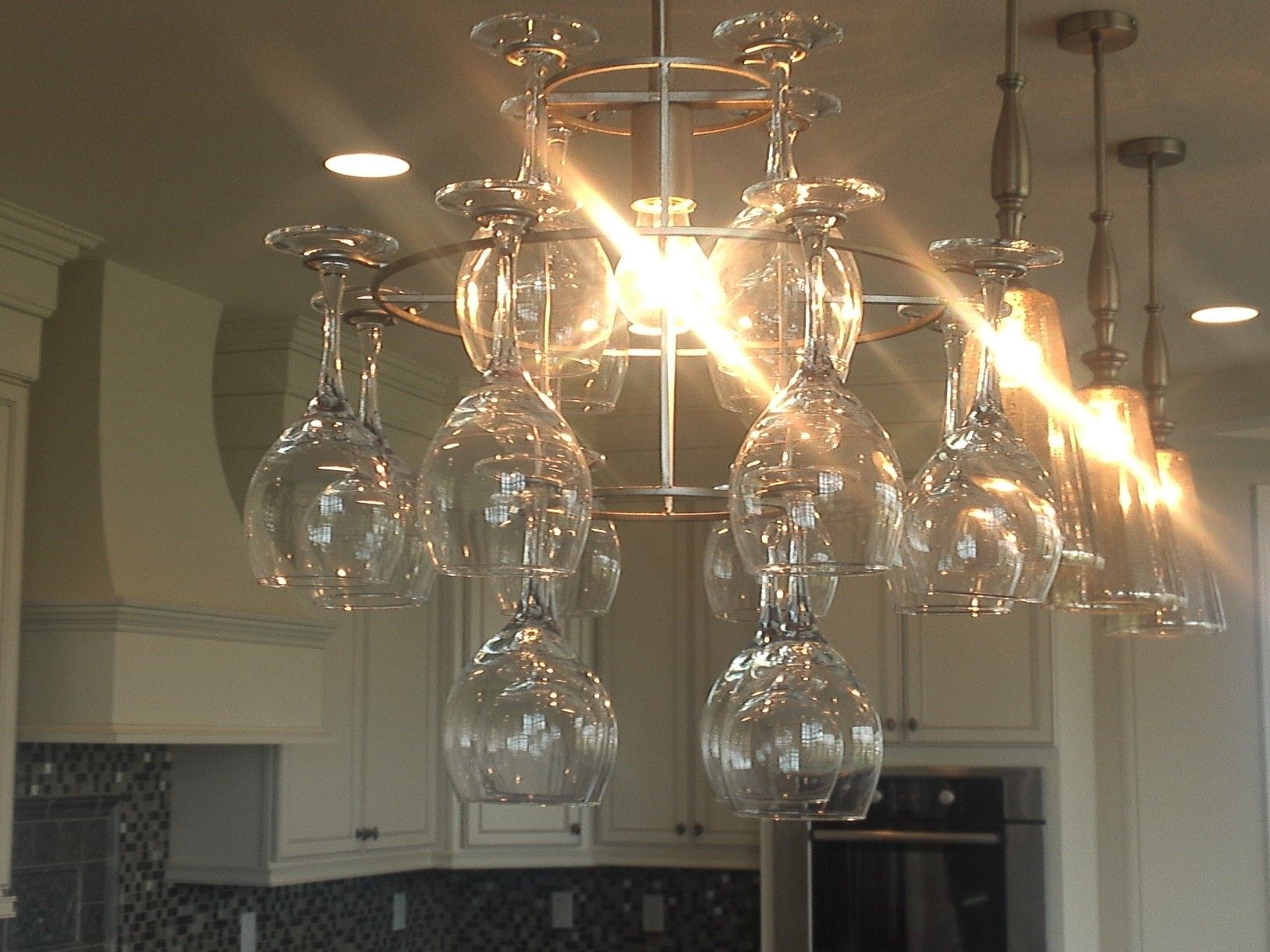 Wine glass chandelier wine glass chandelier glass