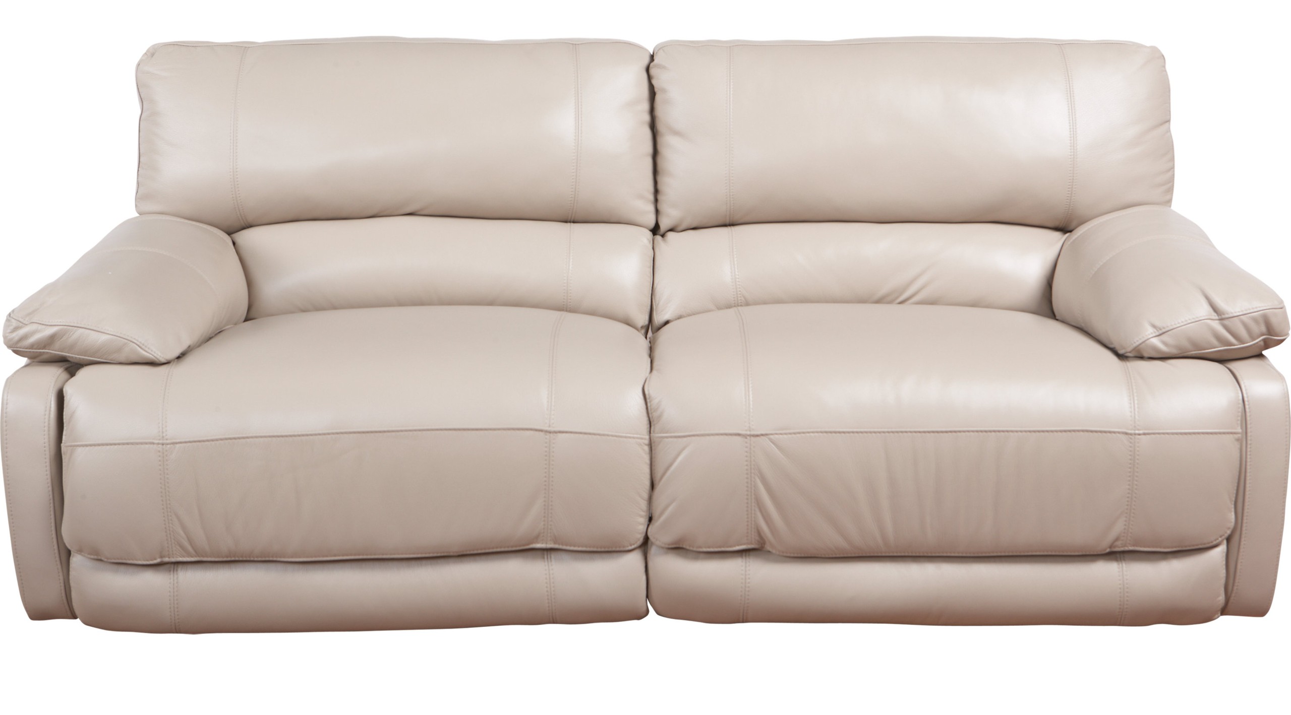 Auburn hills taupe grayish brown leather power reclining