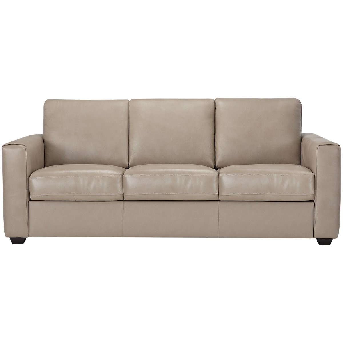 City furniture lane taupe leather vinyl sofa