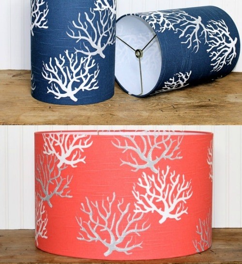 Coastal beach nautical lamp shades coastal decor