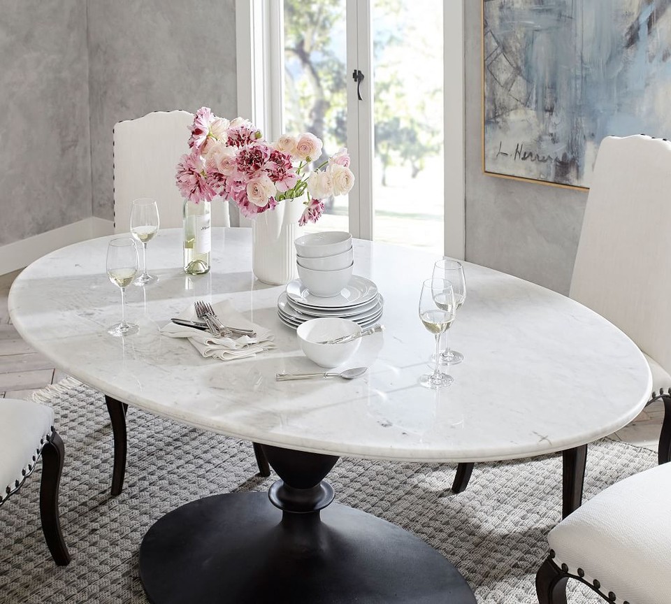 Oval Marble Dining Tables
