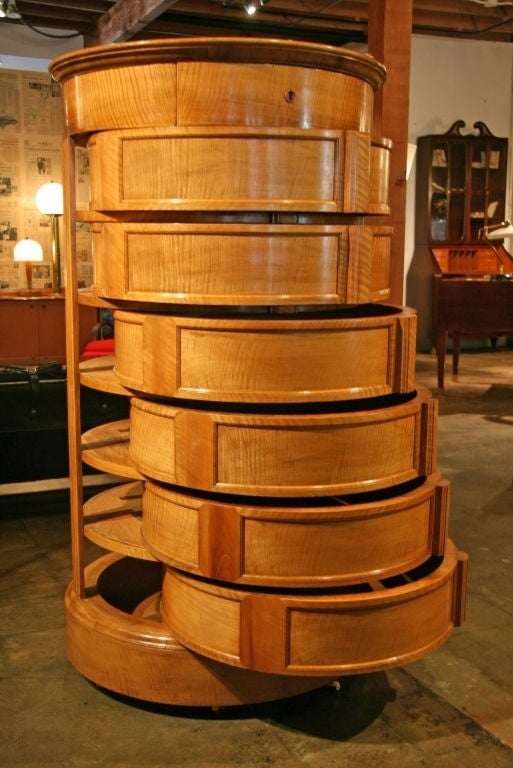 Round chest of drawers at 1stdibs 1