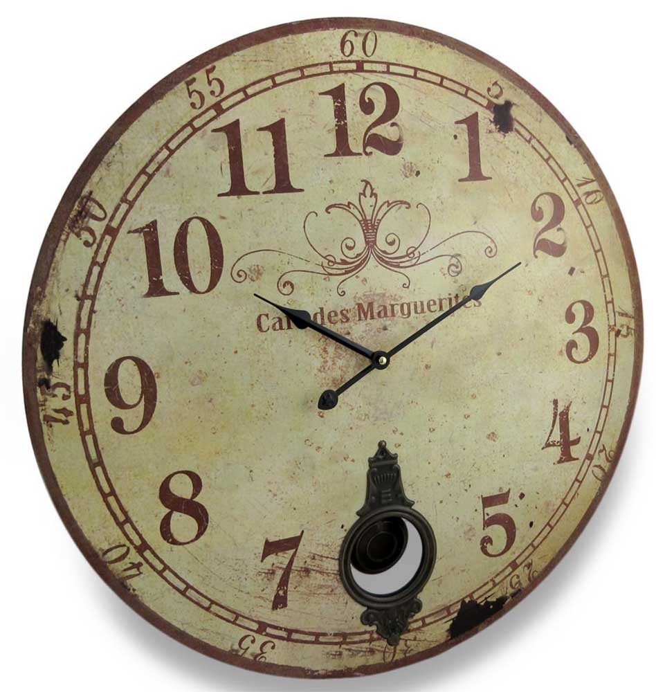 French cafe cream wall clock 23 vintage antique