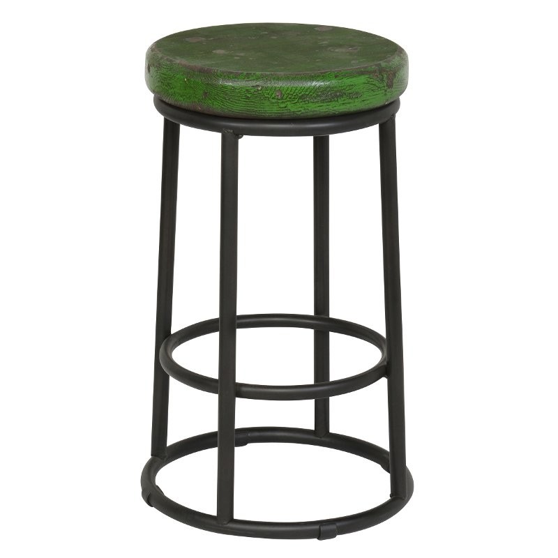 Jaden green 24 inch industrial style counter stool