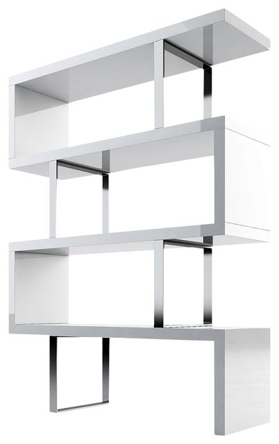 Pearl bookcase white lacquer modern bookcases by inmod