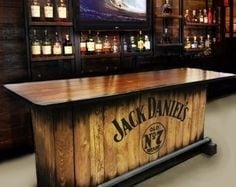 Sold jack daniels home bar custom hand built rustic 3