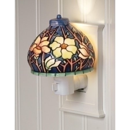 4 orchid flower antique style lamp shade ceramic night