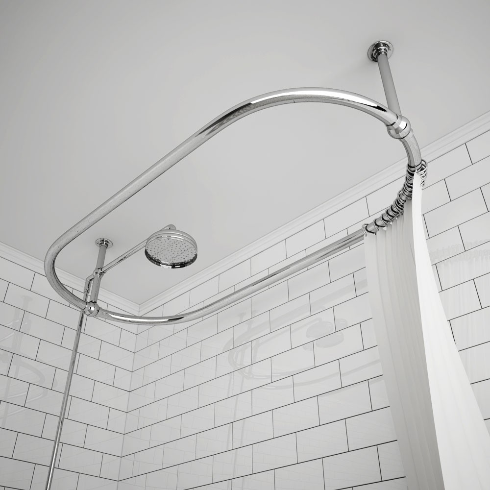 Chatsworth traditional 1500 x 700mm oval shower curtain