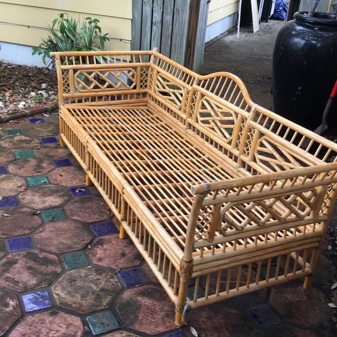 Chippendale style vintage rattan daybed just in dm for