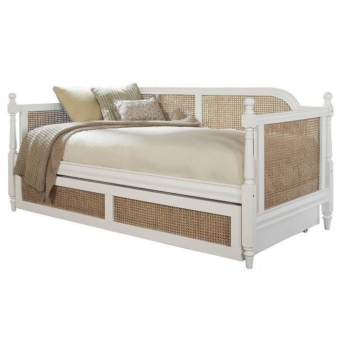 Melanie wood and cane daybed twin white hillsdale