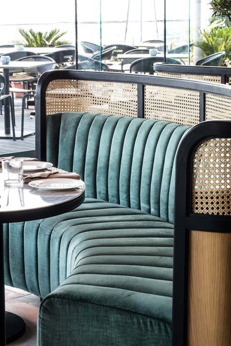 Restaurant design banquette seating the home studio 1