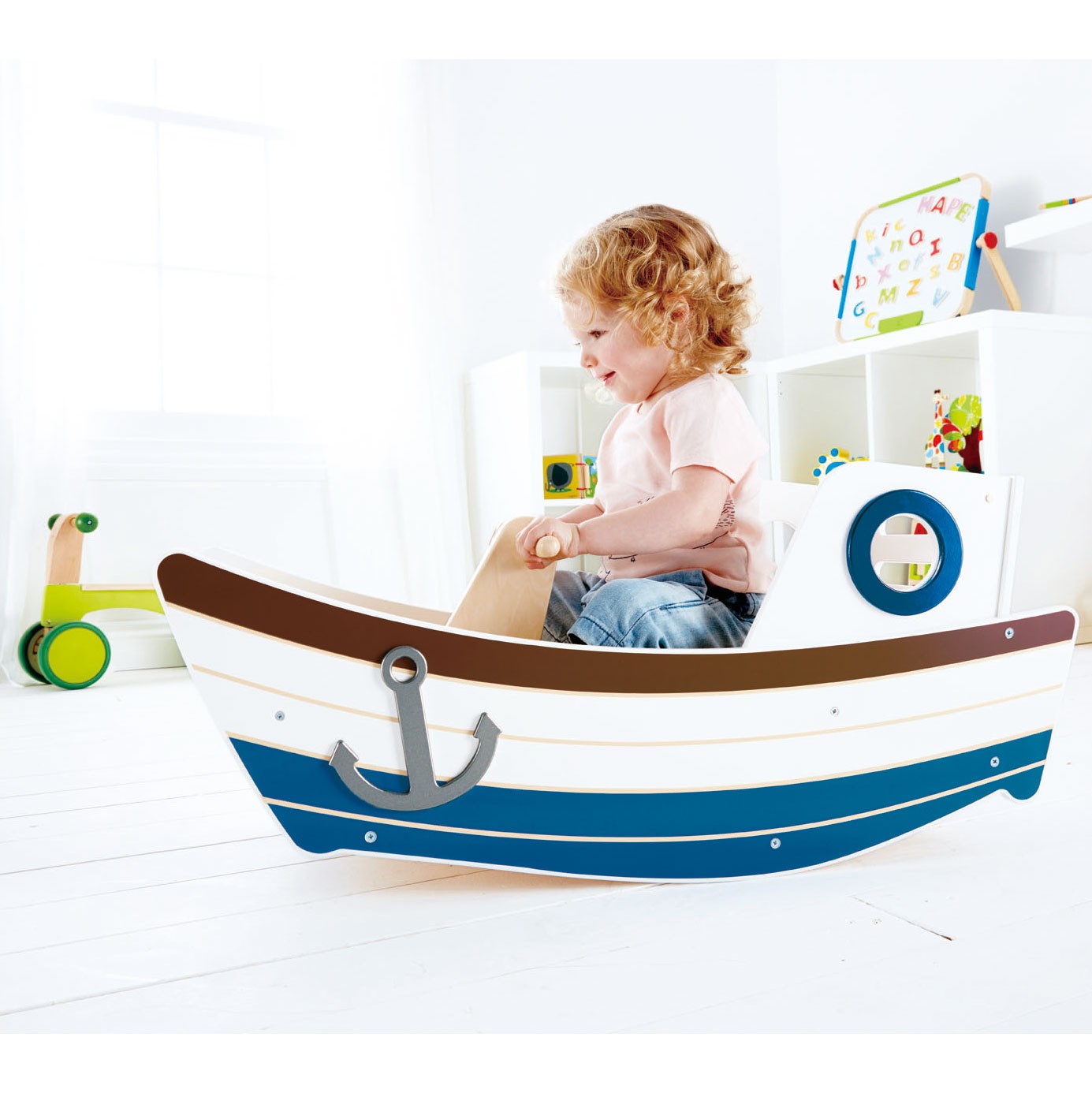 Ride on kids christmas gift wooden rocker rocking toddler 1