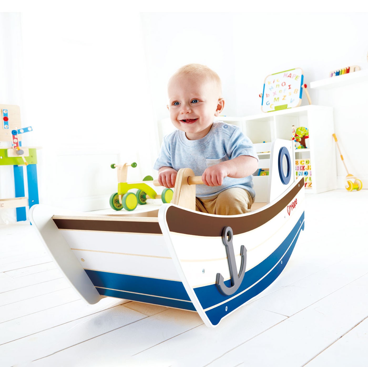 Ride on kids christmas gift wooden rocker rocking toddler