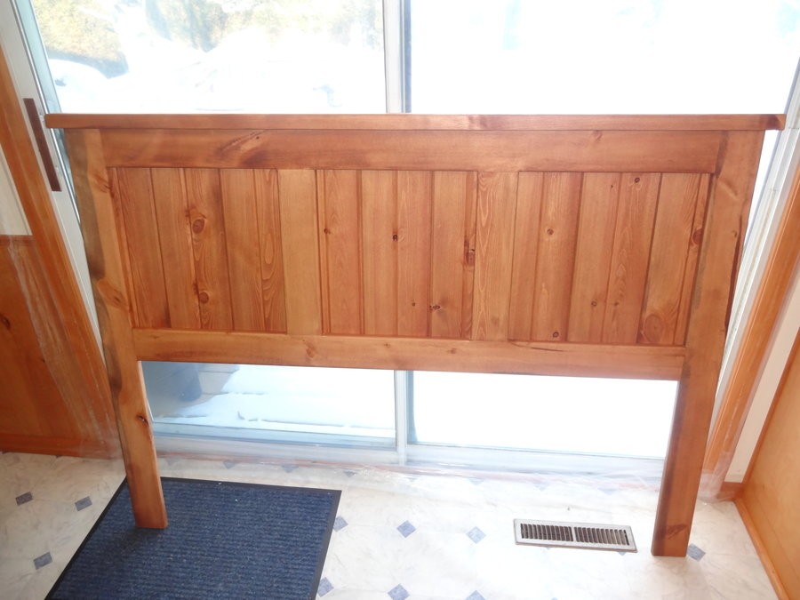 Simple pine headboard by sblg43