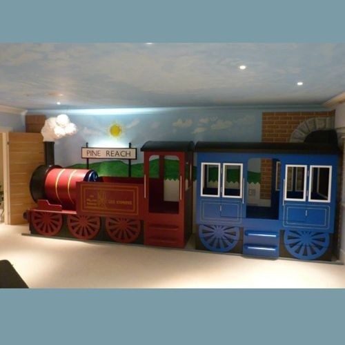 Train bed children bedroom ideas interior designs room