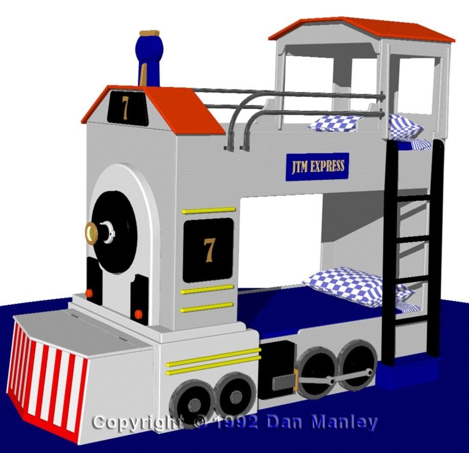 Train bunk beds kid beds toddler boys room train bed