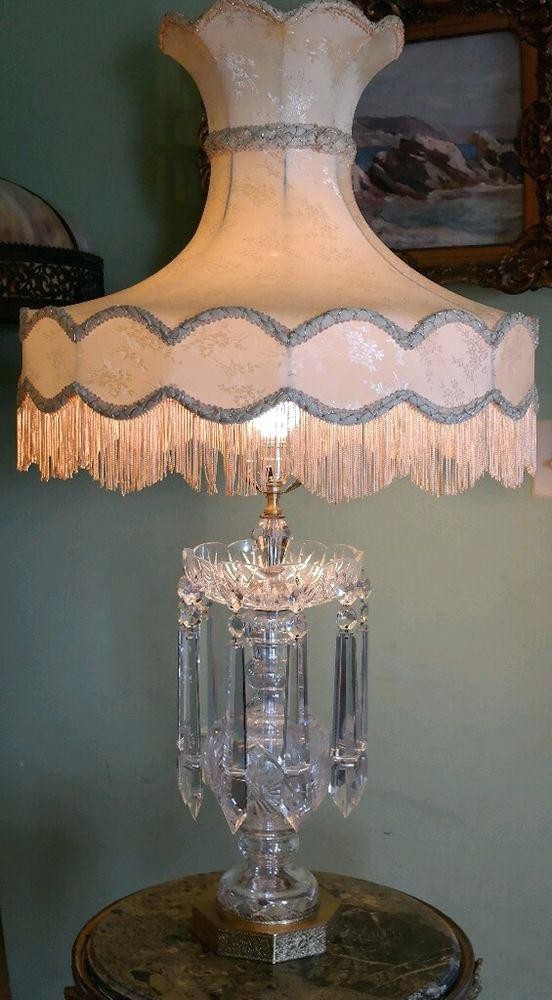 Vintage brass table lamp 3 way 3 tier halo globe