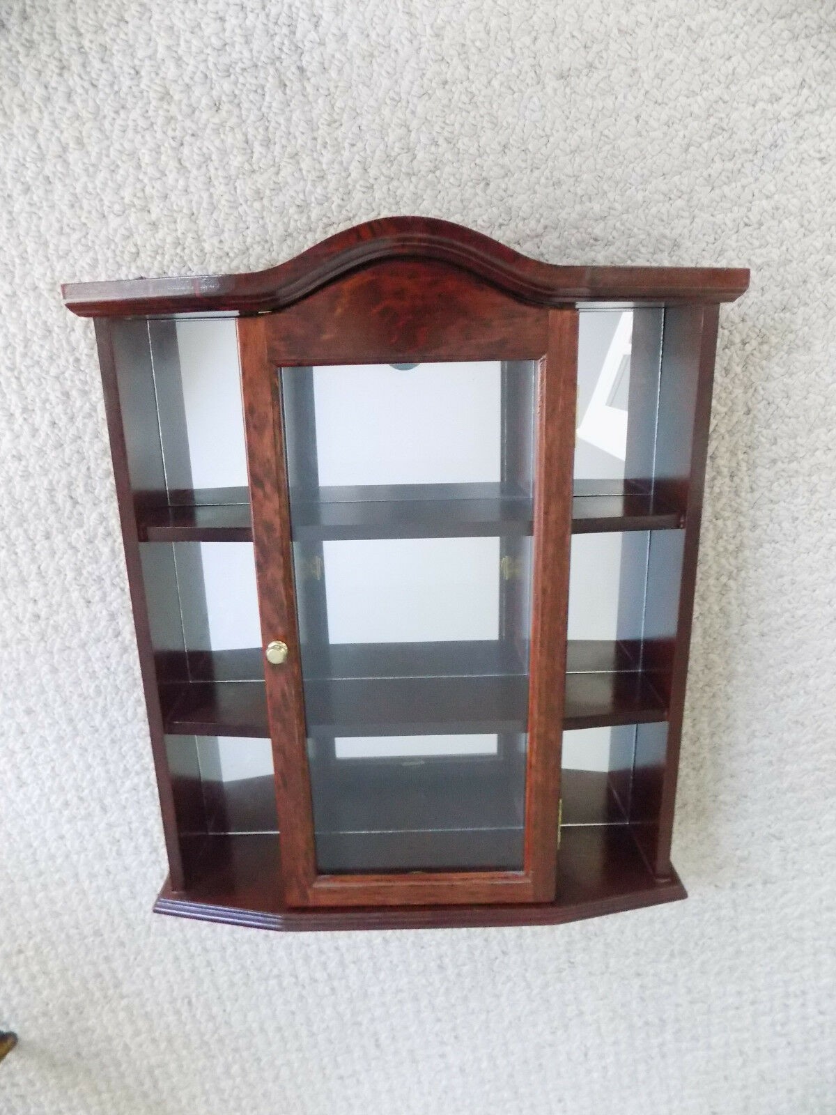 Wall hanging curio cabinets design toscano amesbury