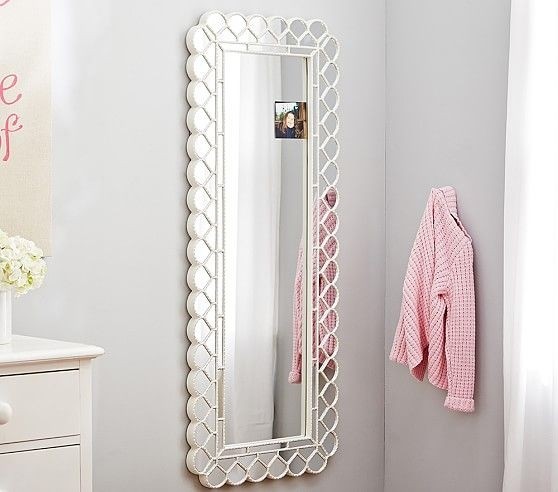 White circle blossom floor mirror floor mirror big girl