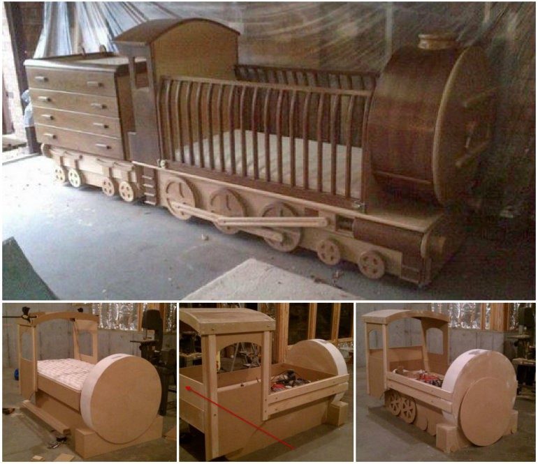 Wonderful diy amazing kids train bed 1