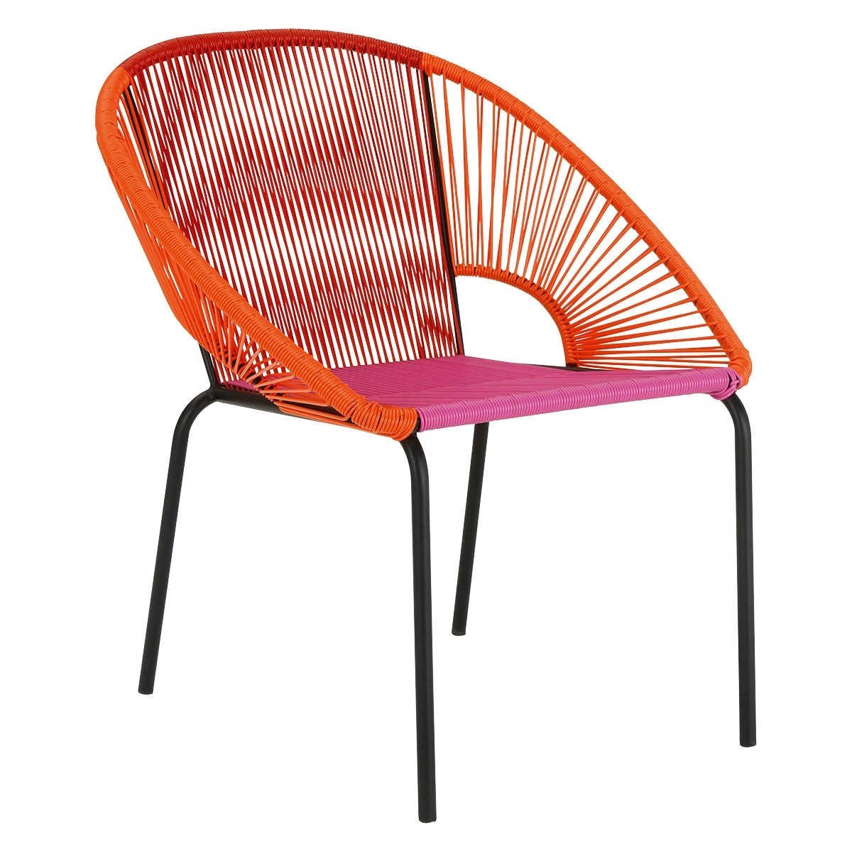 Jambi pink and orange woven garden chair now at furniture