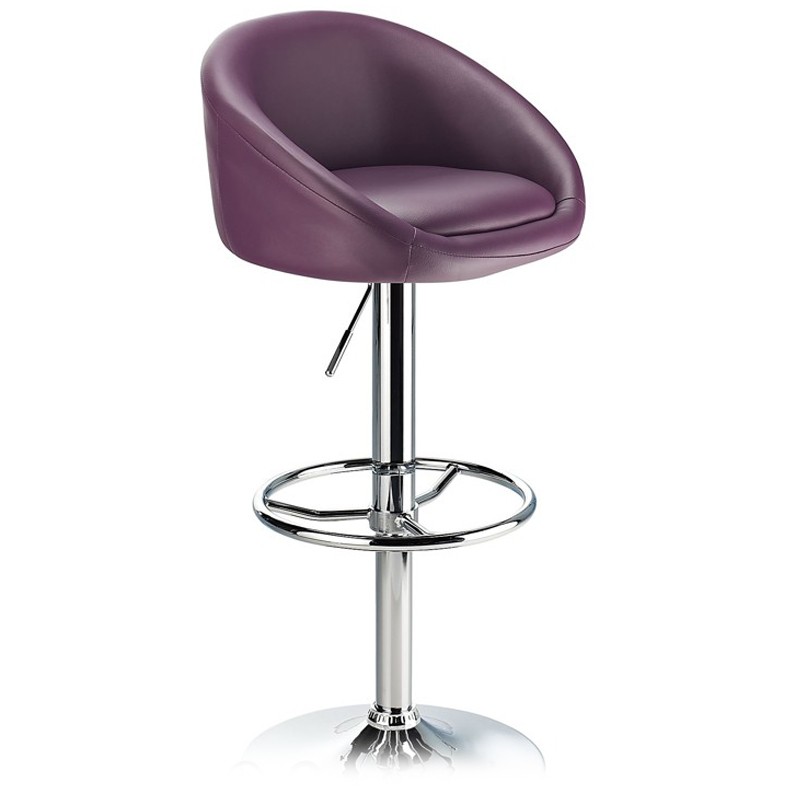Lombardy adjustable kitchen bar stool purple modern