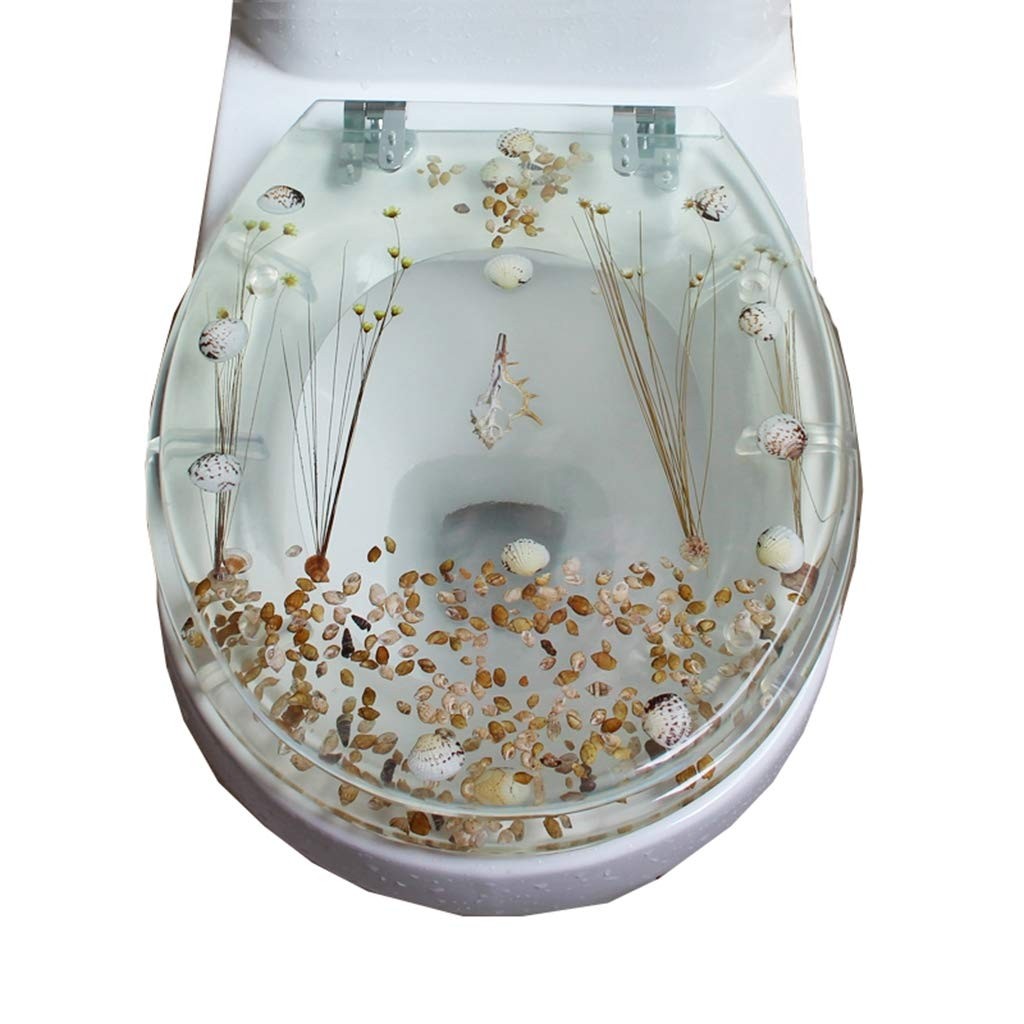 New marble effect no rust hinges bathroom wc toilet seat