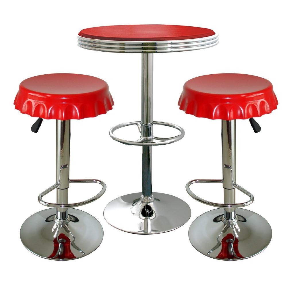 Amerihome vintage style soda shop 37 in adjustable height 3