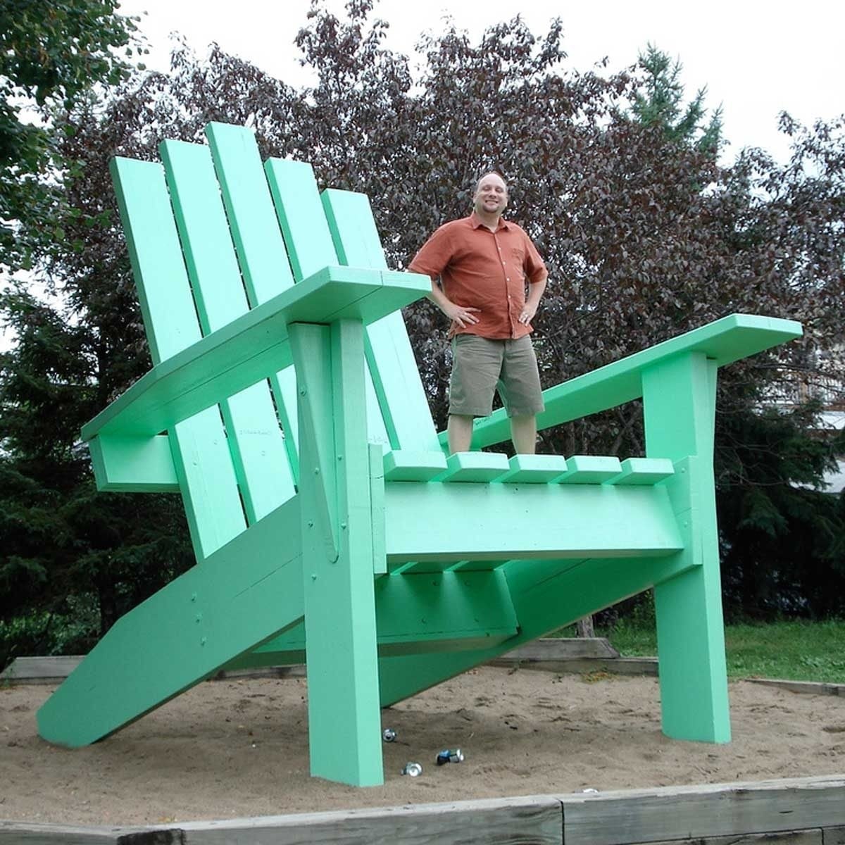 Giant Mint Green Adirondack Chair Outdoor Seating