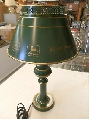 John deere green table lamp w shade ebay