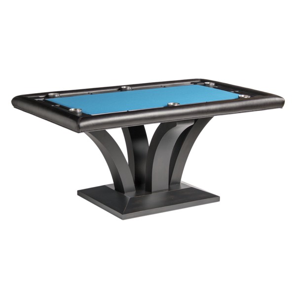Treviso rectangular poker table w 2 piece dining top